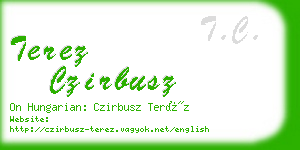terez czirbusz business card